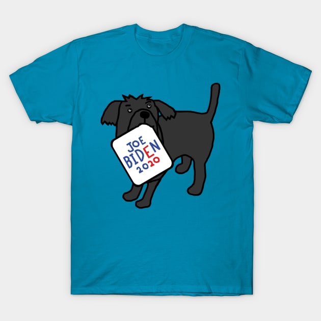 Cute Dog with Joe Biden 2020 Sign T-Shirt by ellenhenryart